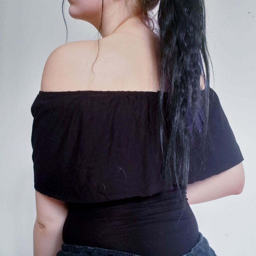Fashion Nova Off-Shoulder Flare Bodysuit